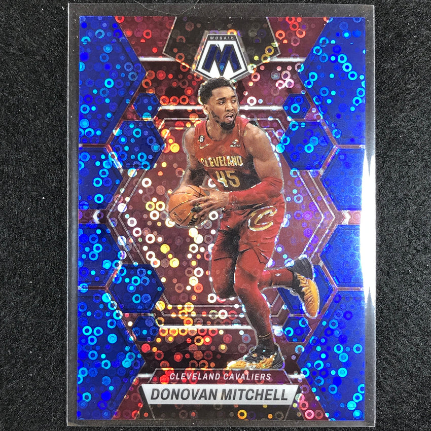 2022-23 Mosaic Donovan Mitchell Fast Break Blue Disco 28/85 No 5