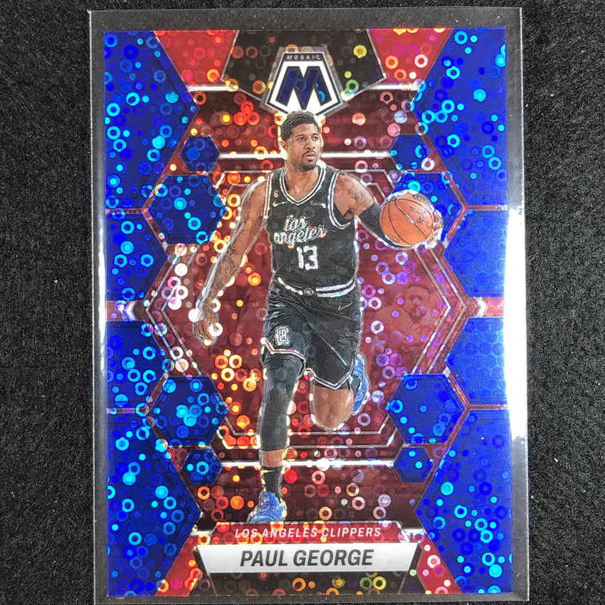 2022-23 Mosaic Paul George Fast Break Blue Disco 7/85 No 18