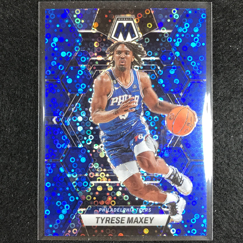 2022-23 Mosaic TYRESE MAXEY Fast Break Blue Disco 58/85 #89