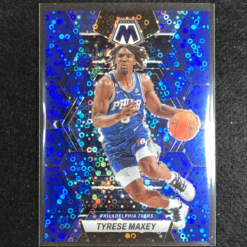 2022-23 Mosaic TYRESE MAXEY Fast Break Blue Disco 79/85 #89