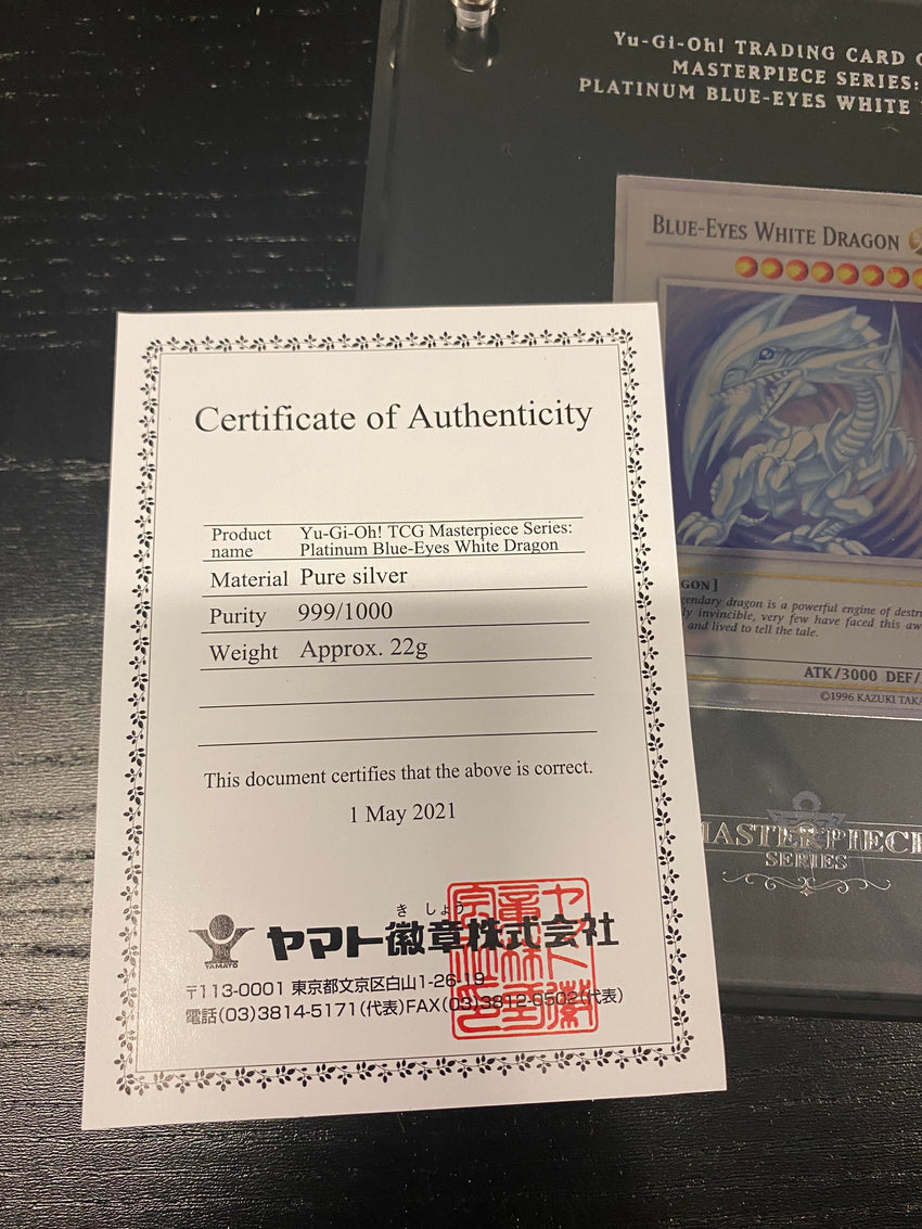 Yu-Gi-Oh! Masterpiece Series Platinum Blue-Eyes White Dragon # 0432EU