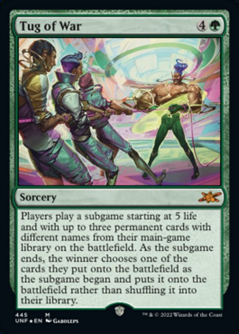GALAXY FOIL Tug of War #445 - Mythic Unfinity