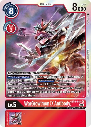 Wargrowlmon X Antibody Bt9-014 - Rare Bt09 X-record