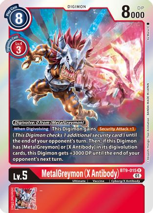 Metalgreymon X Antibody Bt9-015 - Rare Bt09 X-record