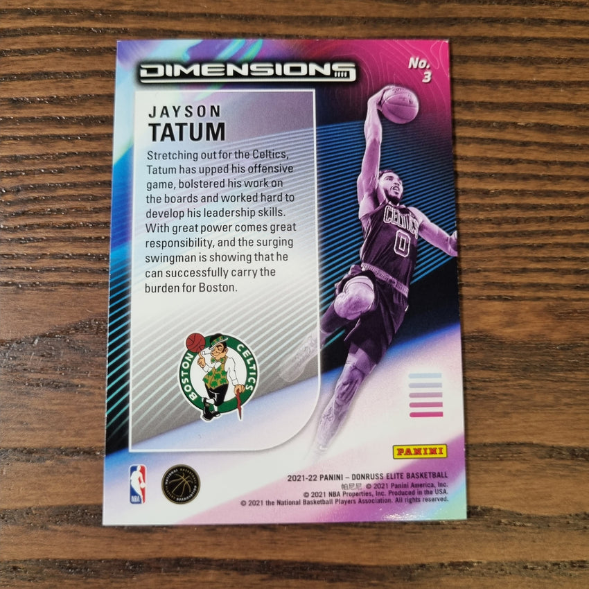 2021-22 Donruss Elite JAYSON TATUM Dimensions Lenticular SSP #3