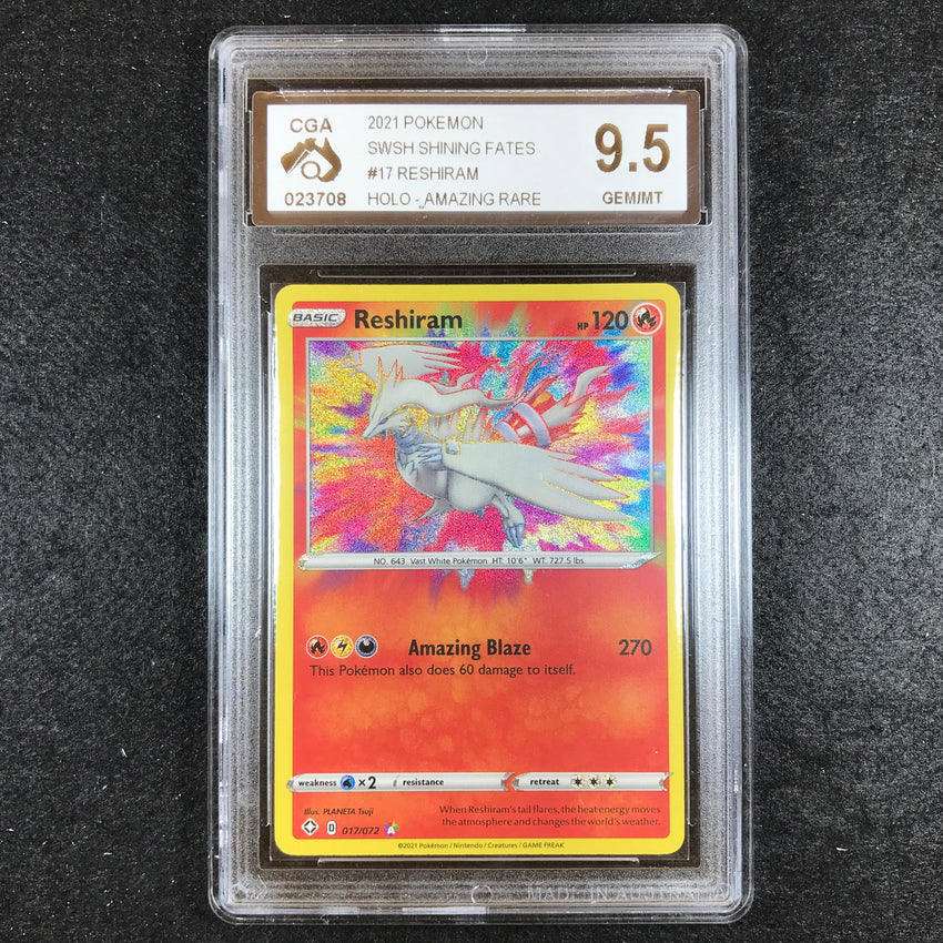 CGA 9.5 Reshiram - 017/072 - Amazing Rare Shining Fates 708