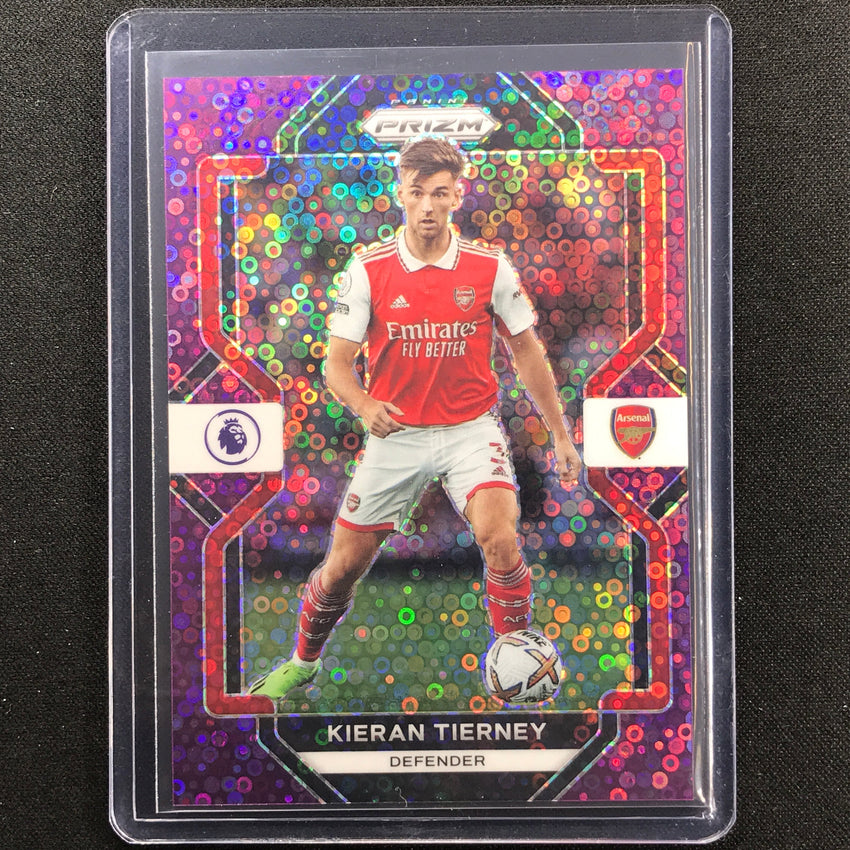 2022-23 Prizm Epl Kieran Tierney Breakaway Purple Disco 16/25