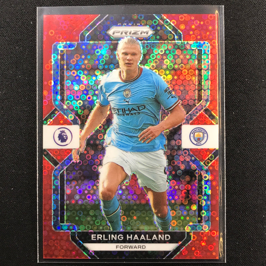 2022-23 Prizm Epl Erling Haaland Breakaway Red Disco 19/49