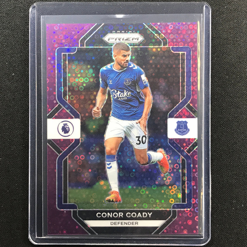 2022-23 Prizm Epl Conor Coady Breakaway Purple Disco 14/25