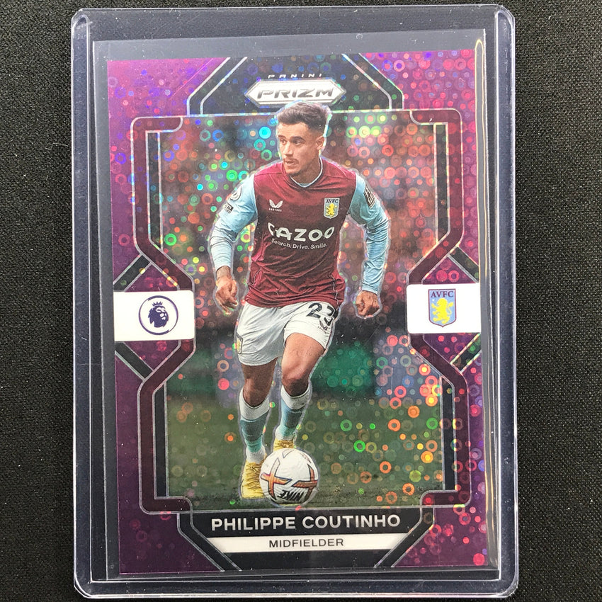 2022-23 Prizm Epl Philippe Coutinho Breakaway Purple Disco 6/25