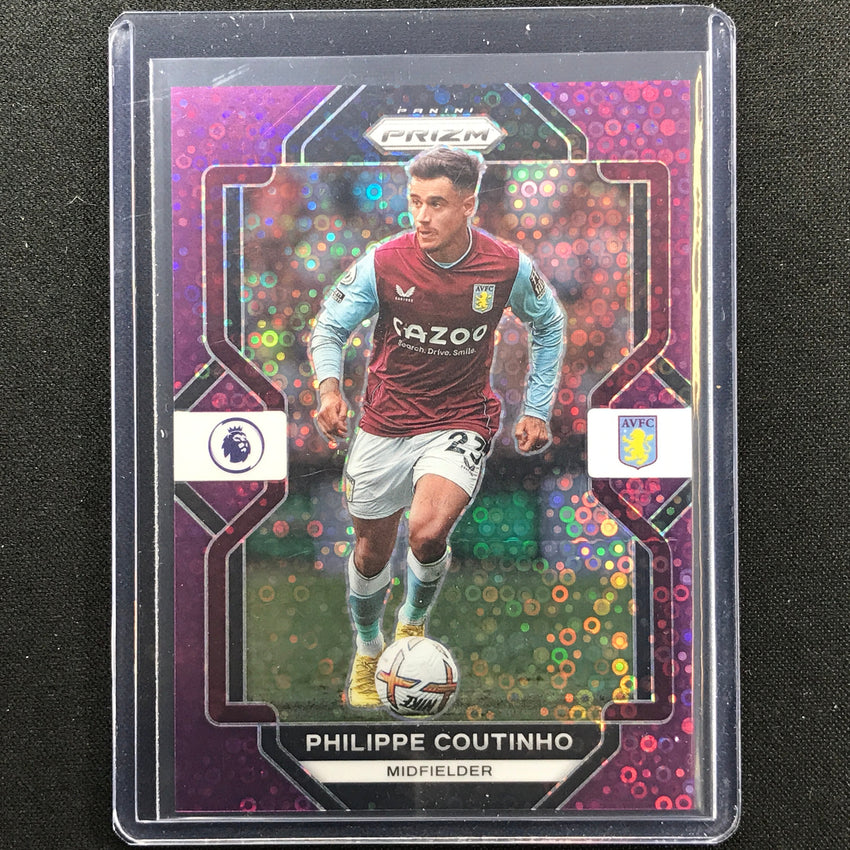 2022-23 Prizm Epl Philippe Coutinho Breakaway Purple Disco 13/25