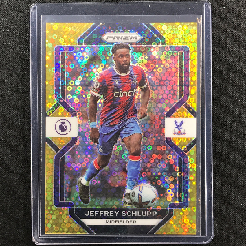 2022-23 Prizm Epl Jeffrey Schlupp Breakaway Gold Disco 2/10