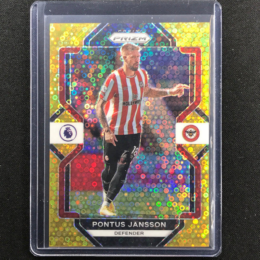 2022-23 Prizm Epl Pontus Jansson Breakaway Gold Disco 1/10