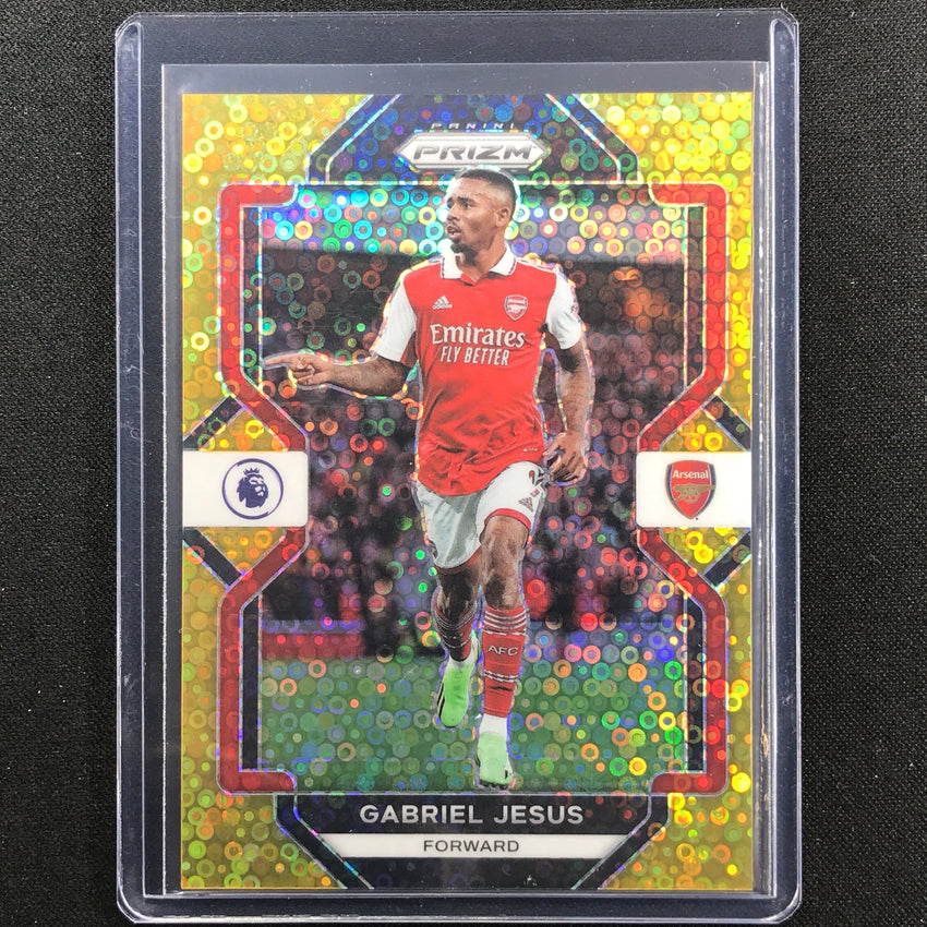 2022-23 Prizm Epl Gabriel Jesus Breakaway Gold Disco 7/10