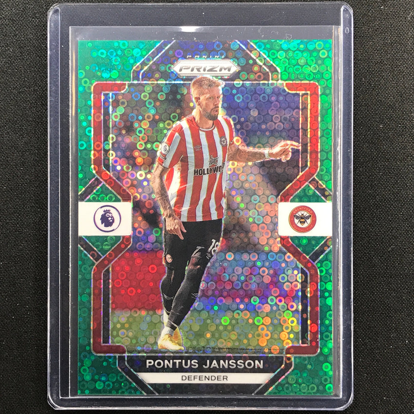 2022-23 Prizm Epl Pontus Jansson Breakaway Green Disco 1/5