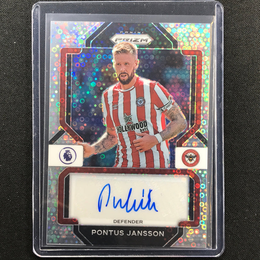 2022-23 Prizm EPL PONTUS JANSSON Breakaway Signatures Auto Silver Disco #PON