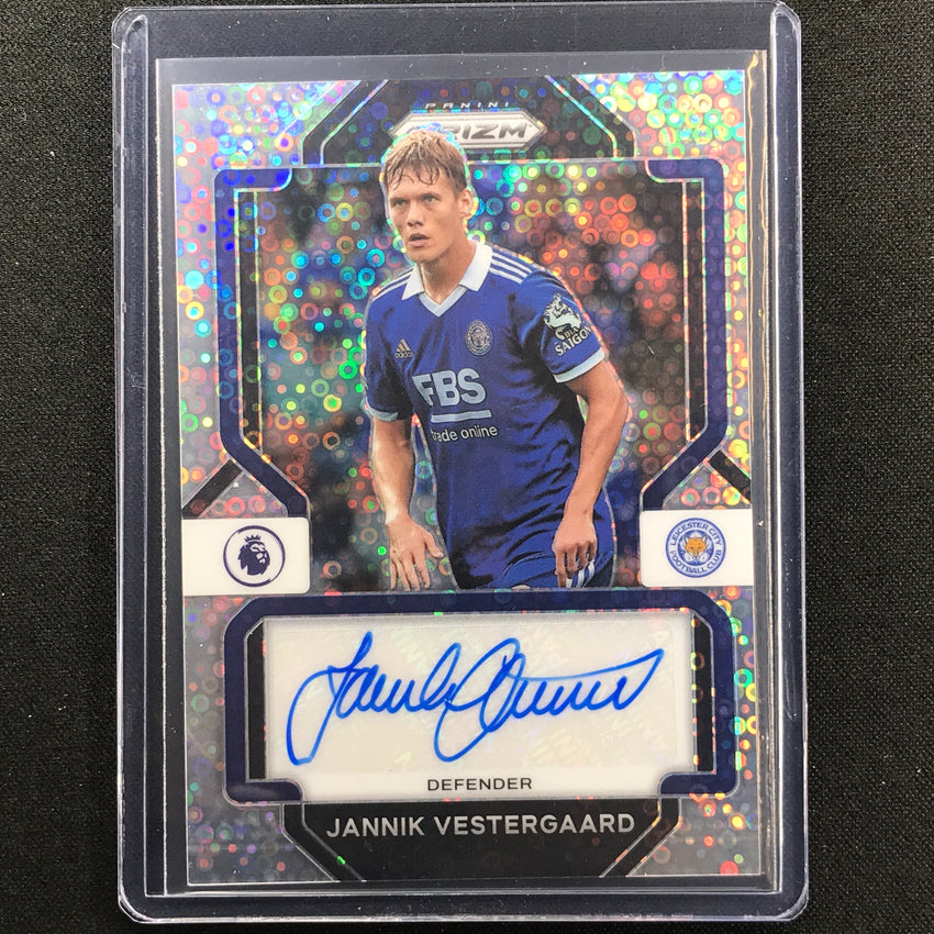 2022-23 Prizm Epl Jannik Vestergaard Breakaway Signatures Auto Silver Disco No Jve