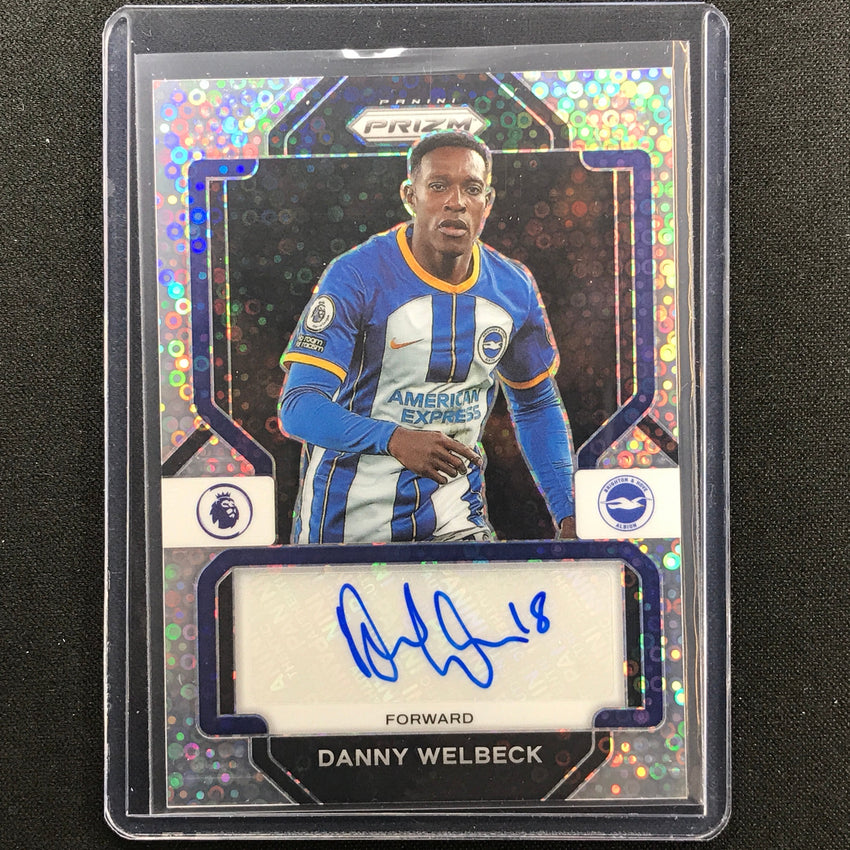 2022-23 Prizm EPL DANNY WELBECK Breakaway Signatures Auto Silver Disco #DW