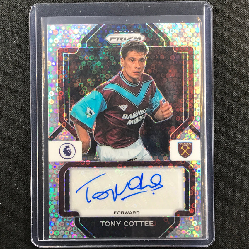 2022-23 Prizm Epl Tony Cottee Breakaway Signatures Auto Silver Disco No Tco