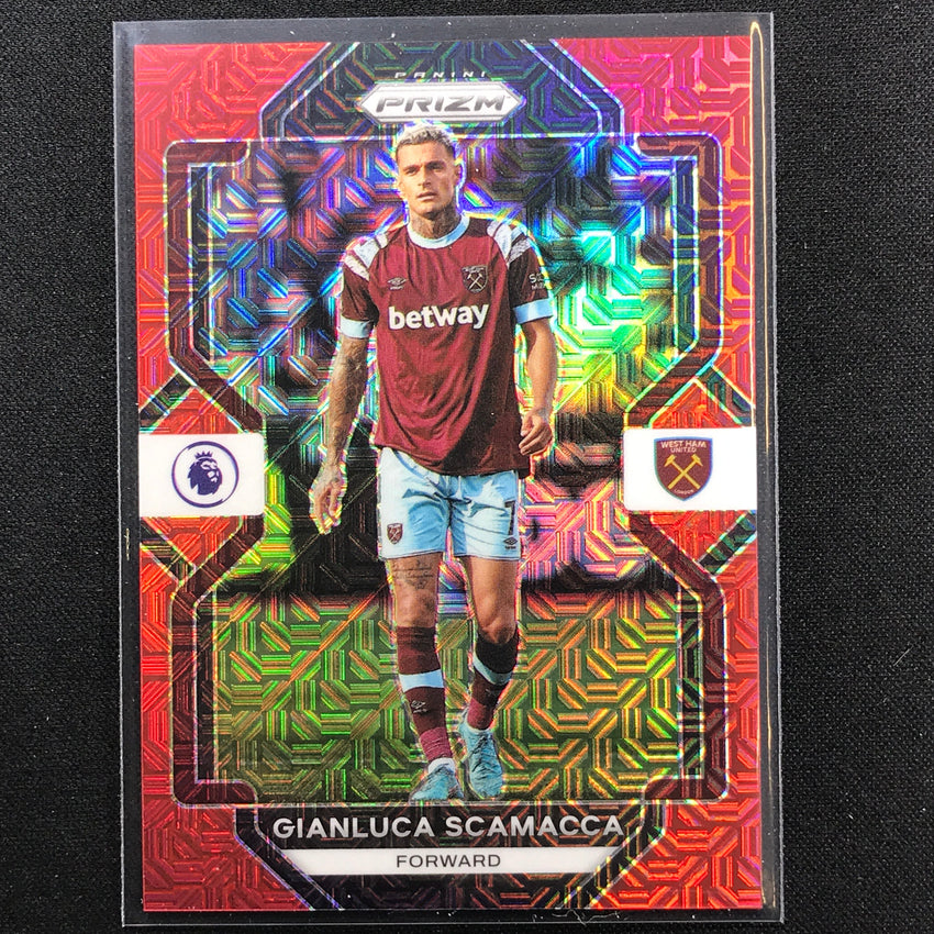 2022-23 Prizm EPL GIANLUCA SCAMACCA Red Mojo 83/99 #50