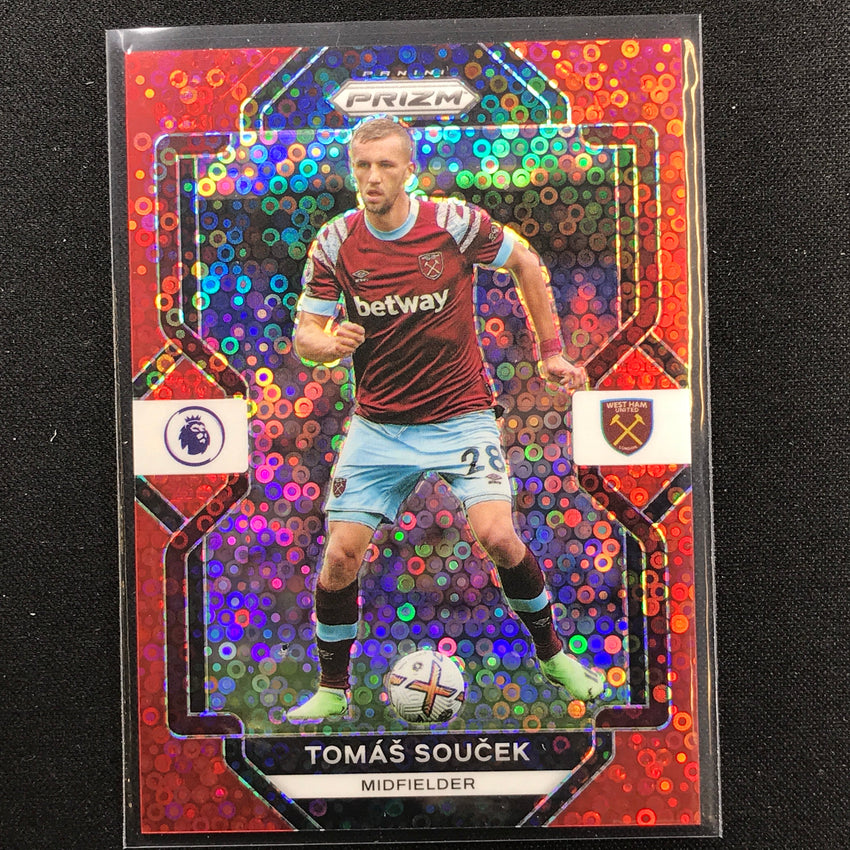 2022-23 Prizm Epl Tomas Soucek Breakaway Red Disco 49/49