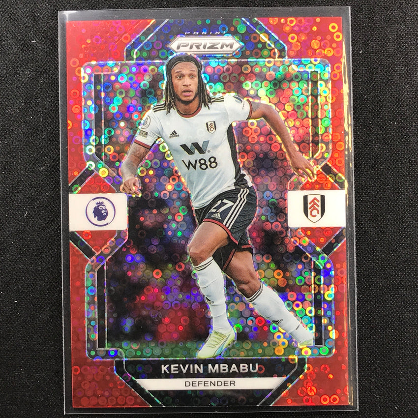 2022-23 Prizm Epl Kevin Mbabu Breakaway Red Disco 33/49