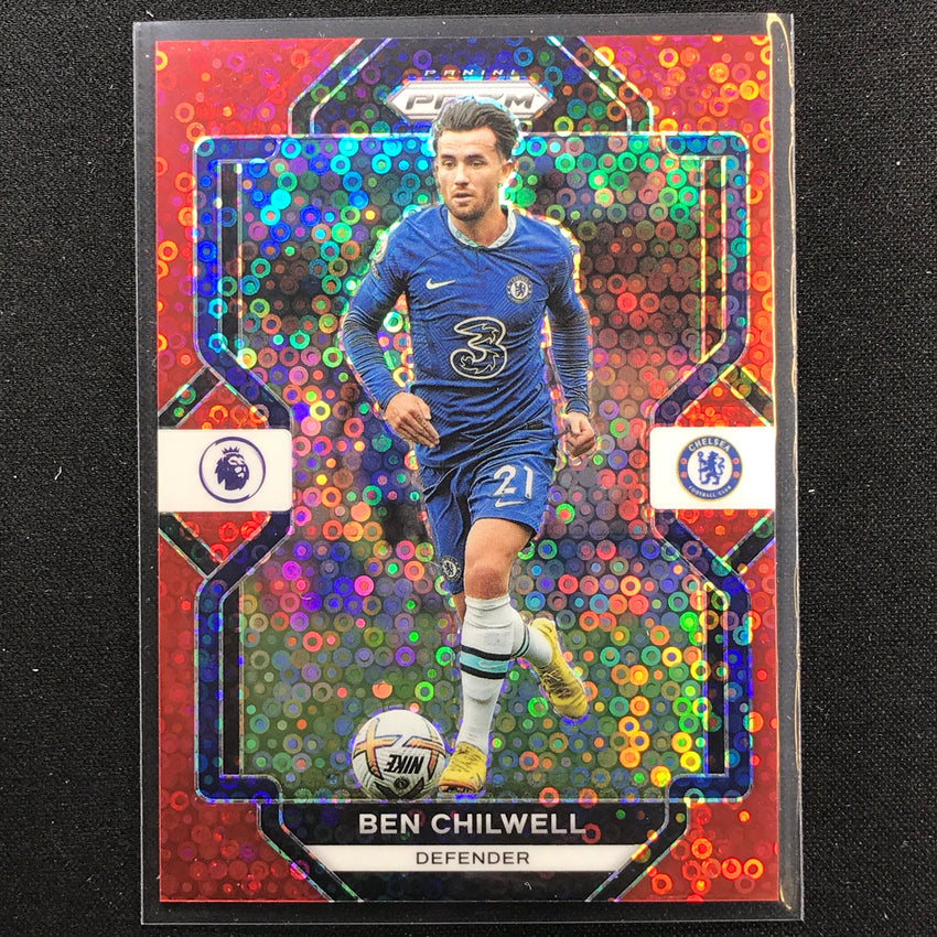 2022-23 Prizm Epl Ben Chilwell Breakaway Red Disco 41/49