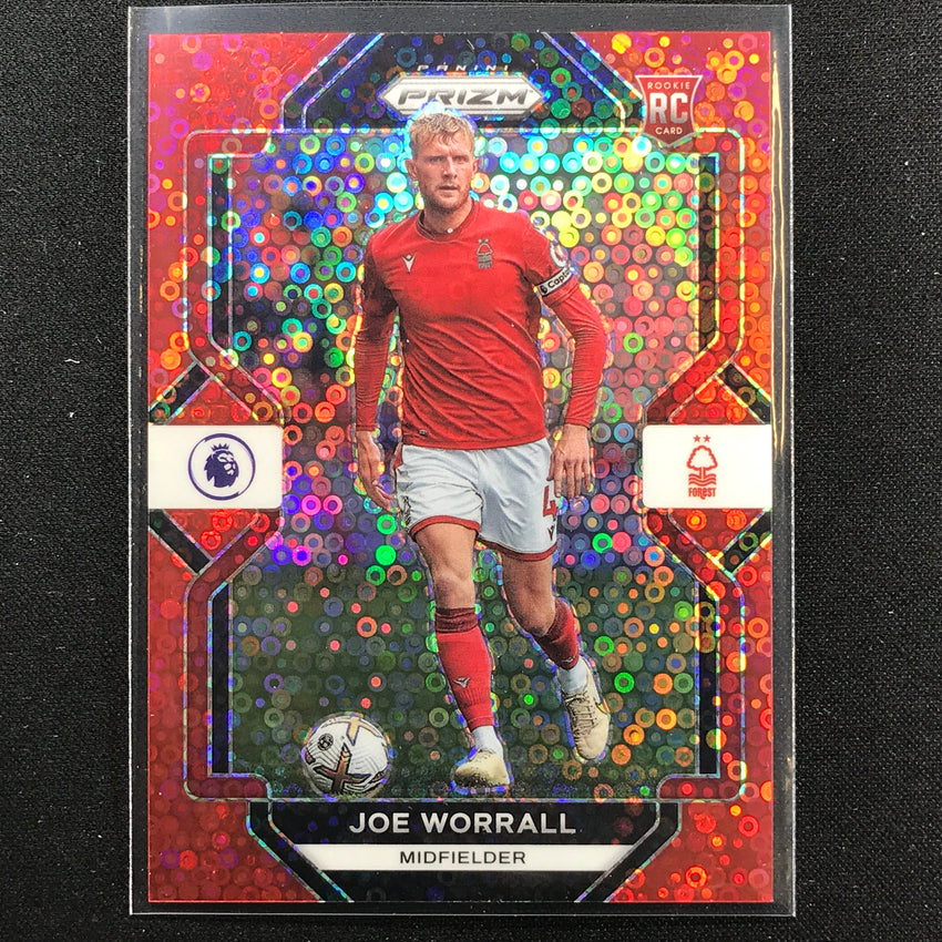 2022-23 Prizm Epl Joe Worrall Breakaway Rookie Red Disco 42/49