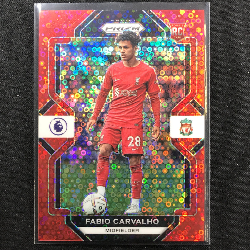 2022-23 Prizm Epl Fabio Carvalho Breakaway Rookie Red Disco 33/49