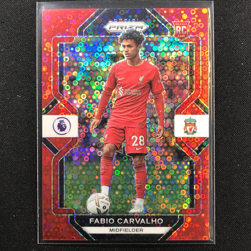2022-23 Prizm Epl Fabio Carvalho Breakaway Rookie Red Disco 15/49