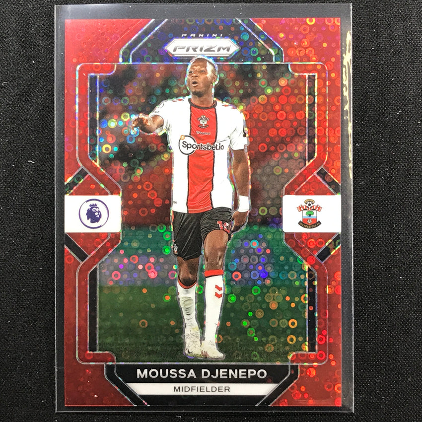 2022-23 Prizm Epl Moussa Djenepo Breakaway Red Disco 36/49