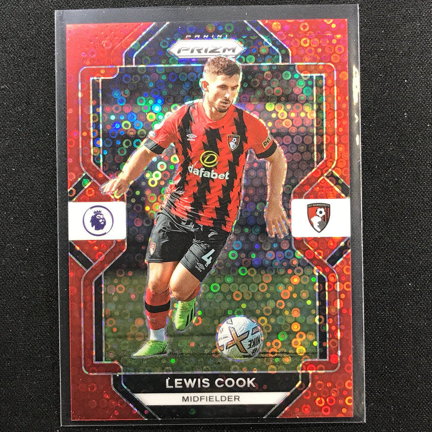 2022-23 Prizm Epl Lewis Cook Breakaway Red Disco 44/49