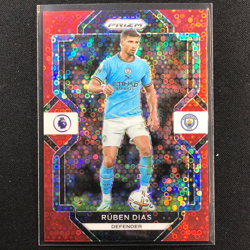 2022-23 Prizm Epl Ruben Dias Breakaway Red Disco 28/49