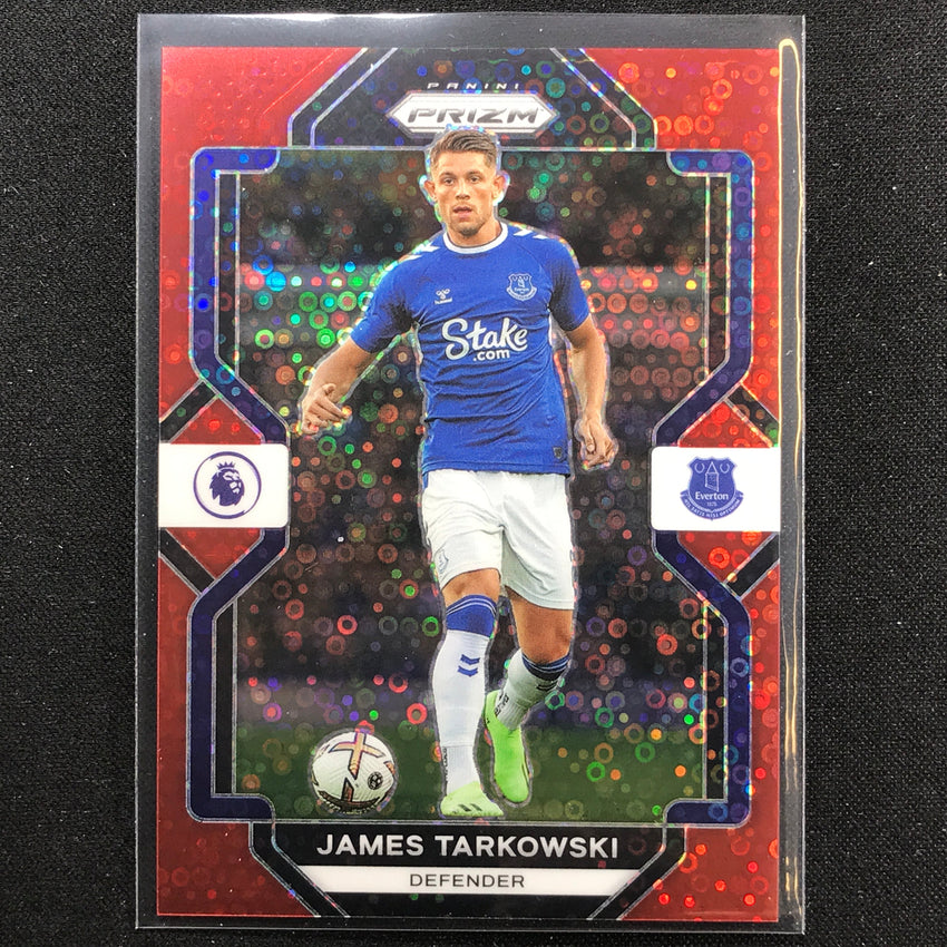 2022-23 Prizm Epl James Tarkowski Breakaway Red Disco 14/49