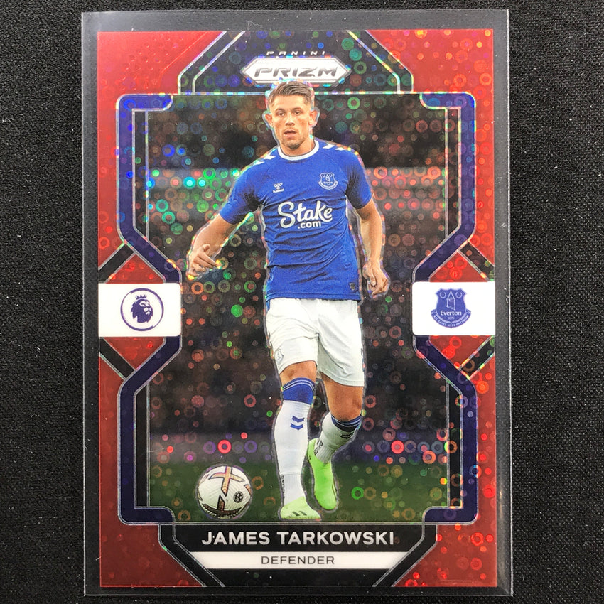 2022-23 Prizm Epl James Tarkowski Breakaway Red Disco 10/49