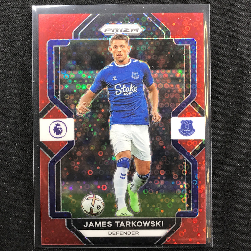 2022-23 Prizm Epl James Tarkowski Breakaway Red Disco 25/49