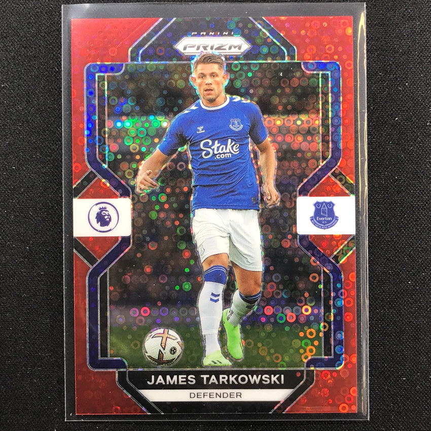 2022-23 Prizm Epl James Tarkowski Breakaway Red Disco 38/49