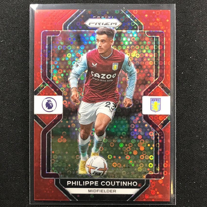 2022-23 Prizm Epl Philippe Coutinho Breakaway Red Disco 43/49