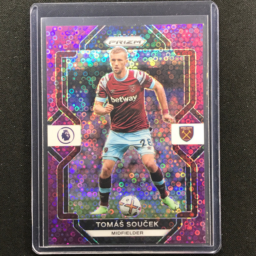 2022-23 Prizm Epl Tomas Soucek Breakaway Purple Disco 9/25