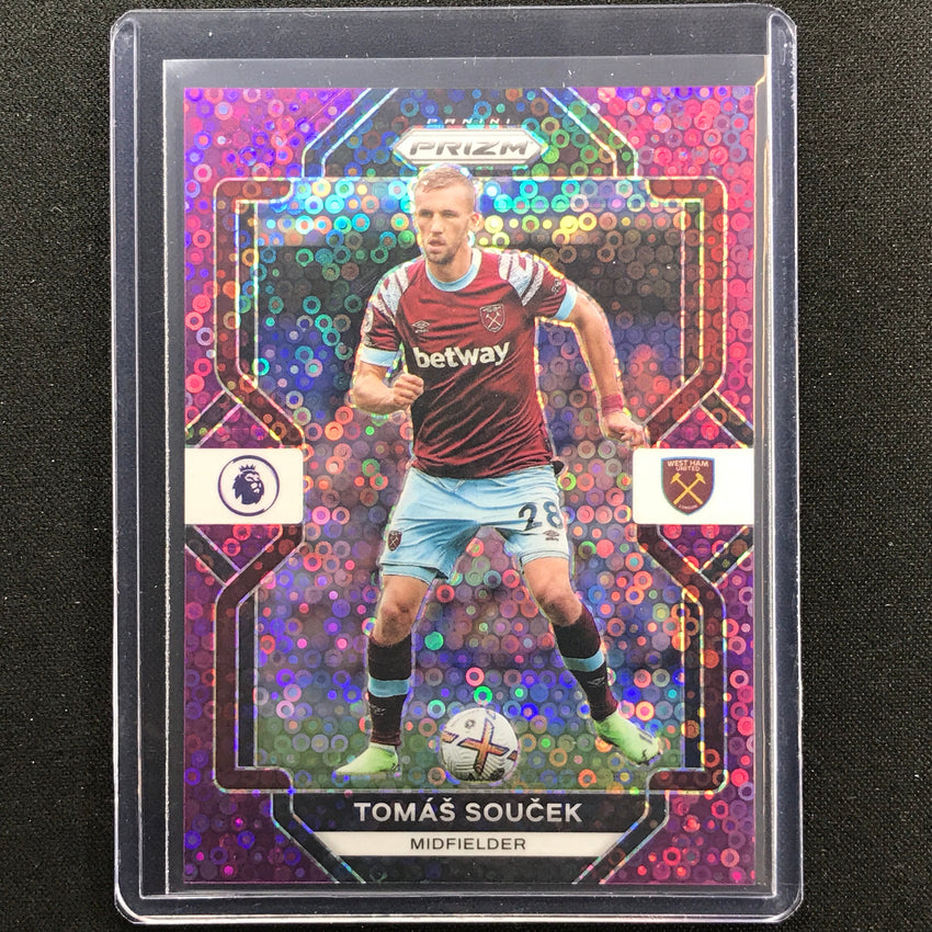 2022-23 Prizm Epl Tomas Soucek Breakaway Purple Disco 14/25