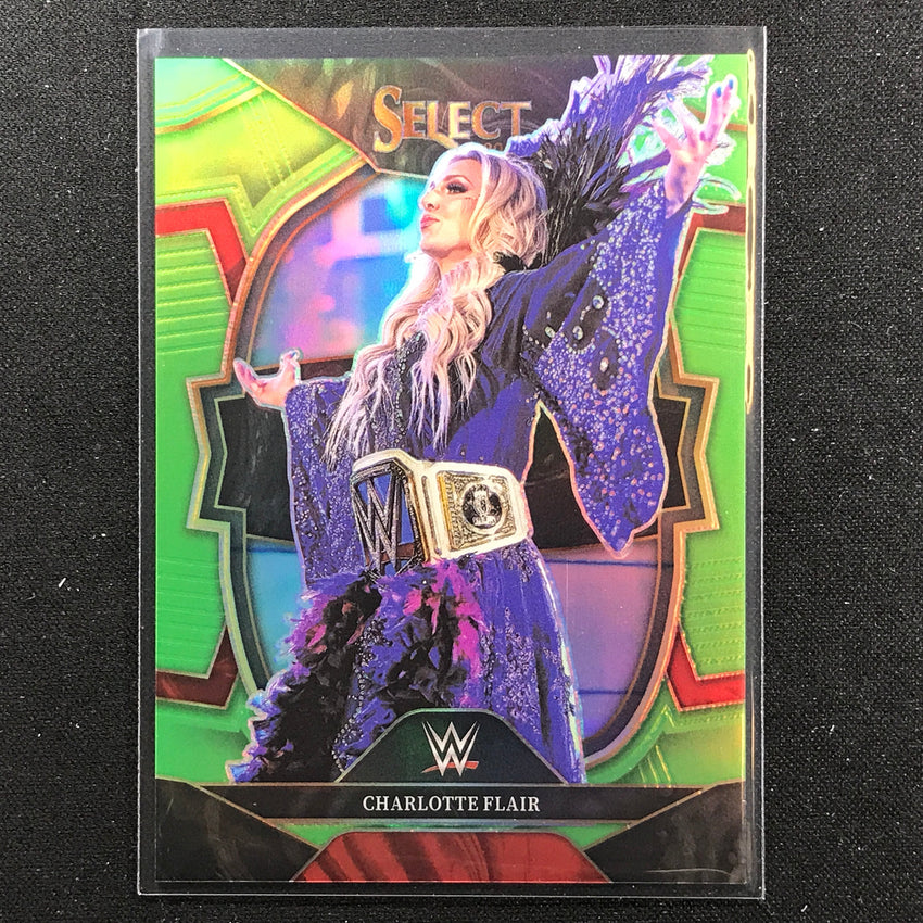 2023 Select Wwe Charlotte Flair Concourse Neon Green 1/75 No 22