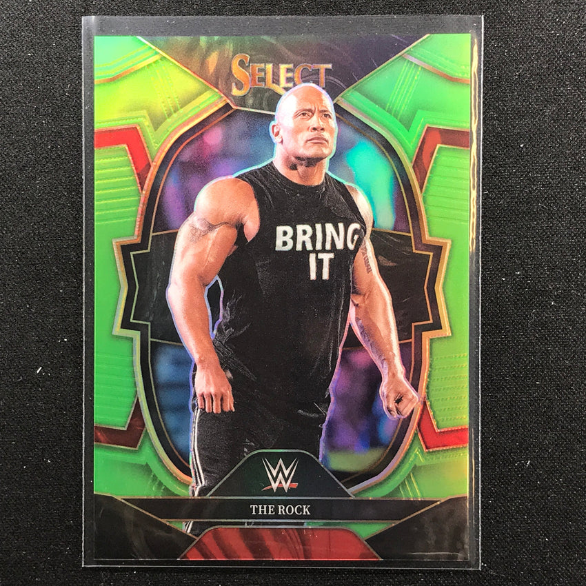 2023 Select Wwe The Rock Concourse Neon Green 37/75 No 31