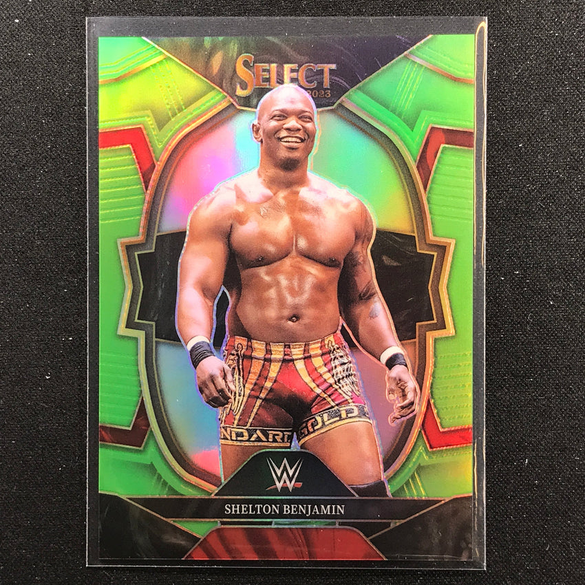 2023 Select WWE SHELTON BENJAMIN Concourse Neon Green 32/75 #60