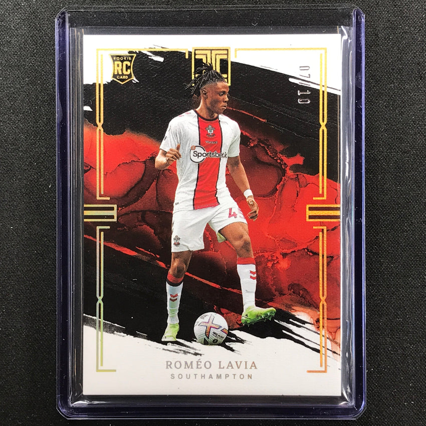 2022-23 Impeccable Epl Romeo Lavia Rookie Base Holo Gold 7/10