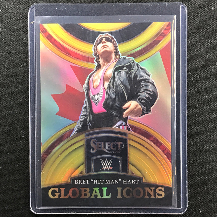 2023 Select Wwe Bret Hit Man Hart Global Icons Gold Prizm 7/10