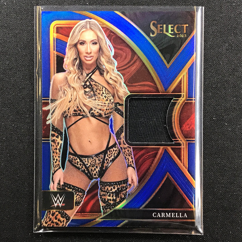 2023 Select Wwe Carmella Selective Swatches Relic Blue 18/49