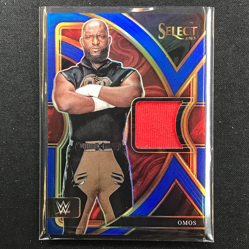 2023 Select Wwe Omos Selective Swatches Relic Blue 39/49