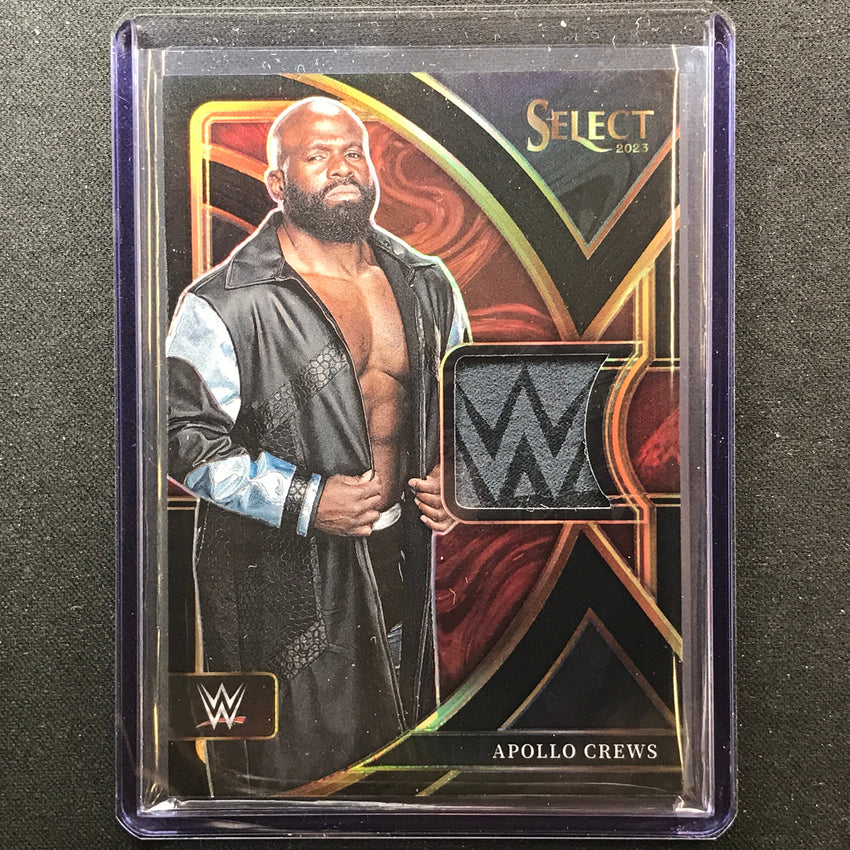 2023 Select Wwe Apollo Crews Selective Swatches Relic Patch Black Prizm 1/1 Logo