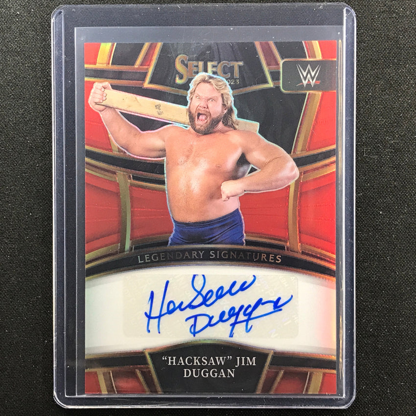 2023 Select Wwe Hacksaw Jim Duggan Legendary Signatures Auto Red 47/60