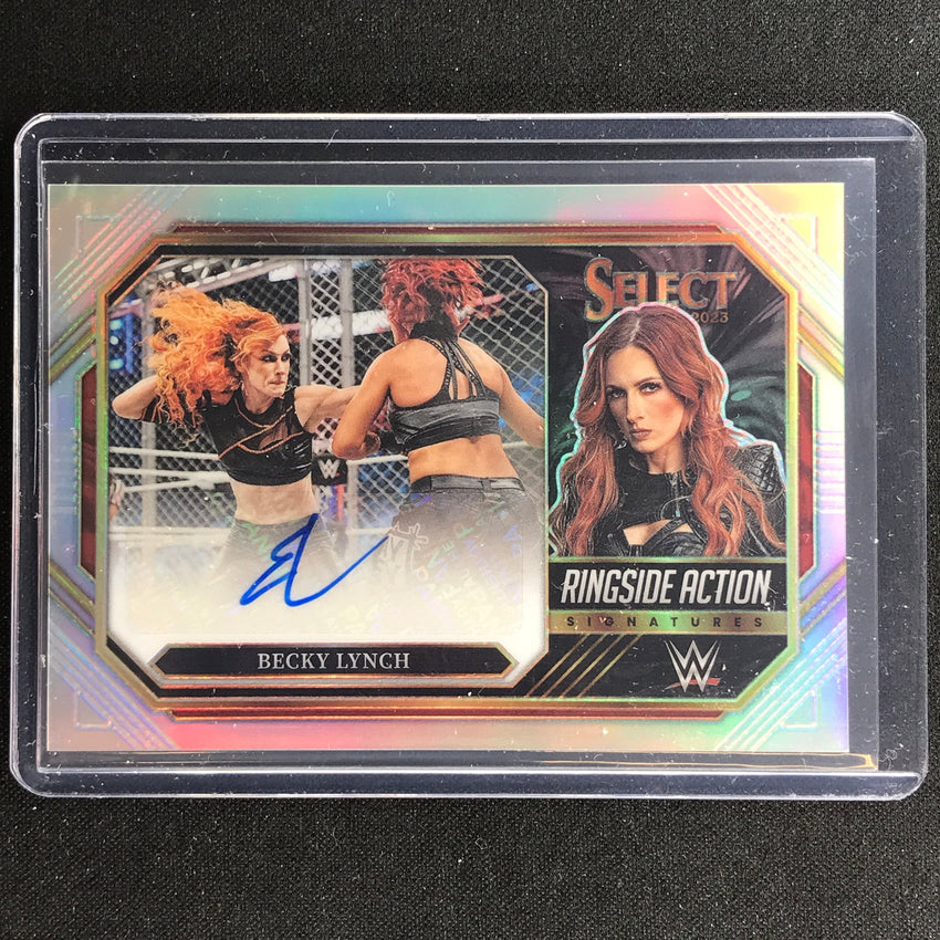 2023 Select Wwe Becky Lynch Ringside Action Signatures Auto Silver Prizm No Bln